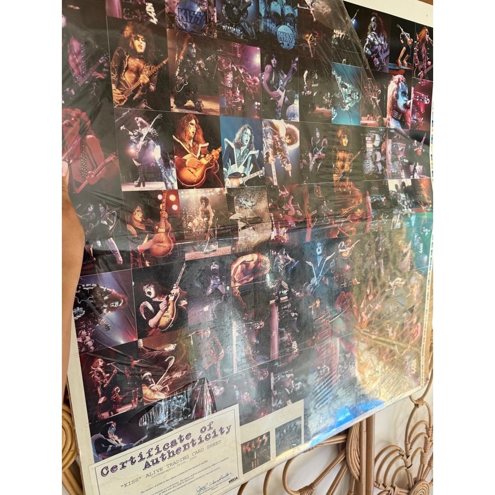 NEW NECA‎ KISS ALIVE Trading Card Uncut Sheet Limited Edition 2001 72 Cards